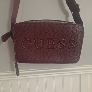 Guess Burgundy Crossbody Bag